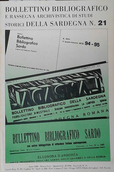 BOLLETTINO BIBLIOGRAFICO E RASSEGNA ARCHIVISTICA DI STUDI STORICI DELLA SARDEGNA …