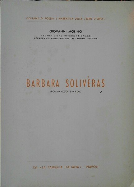 BARBARA SOLIVERAS - Romanzo sardo