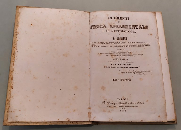 Elementi di fisica sperimentale e di meteorologia.