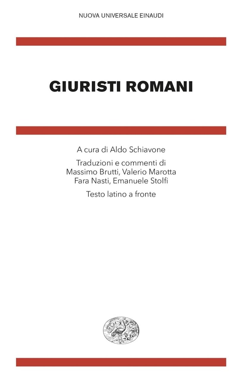 Giuristi romani. Testo latino a Fronte