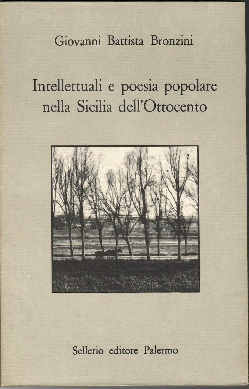 Intellettuali e poesia popolare nella Sicilia dell'Ottocento