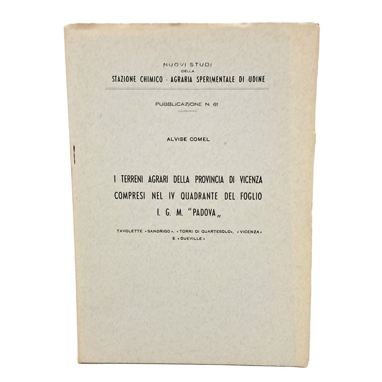 I terreni agrari della provincia di Vicenza compresi nel IV …