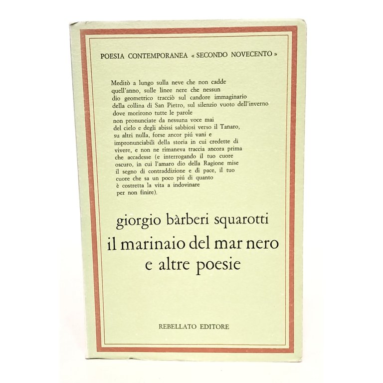 Il marinaio del Mar Nero e altre poesie