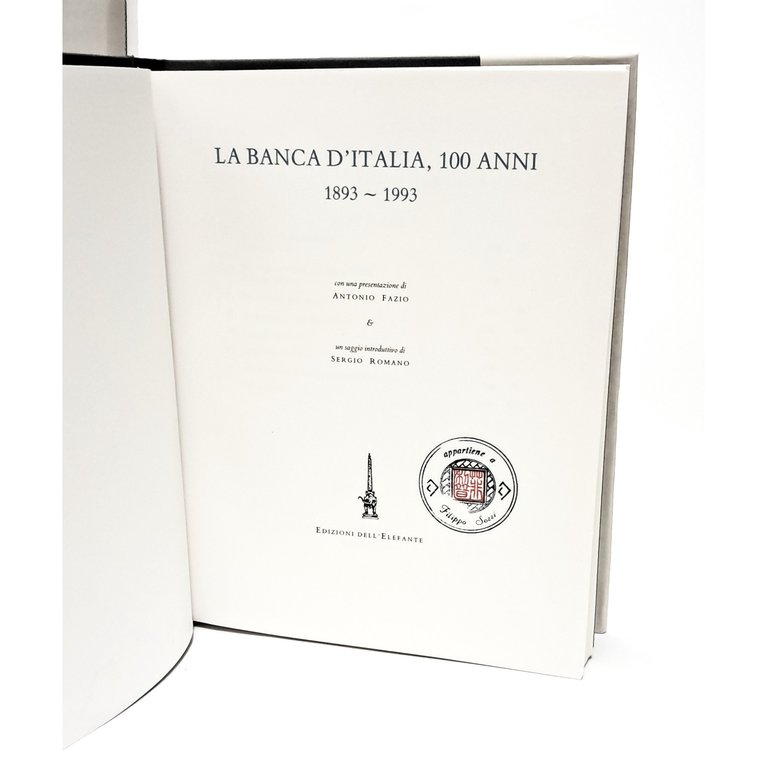 La Banca d'Italia 100 anni 1893-1993