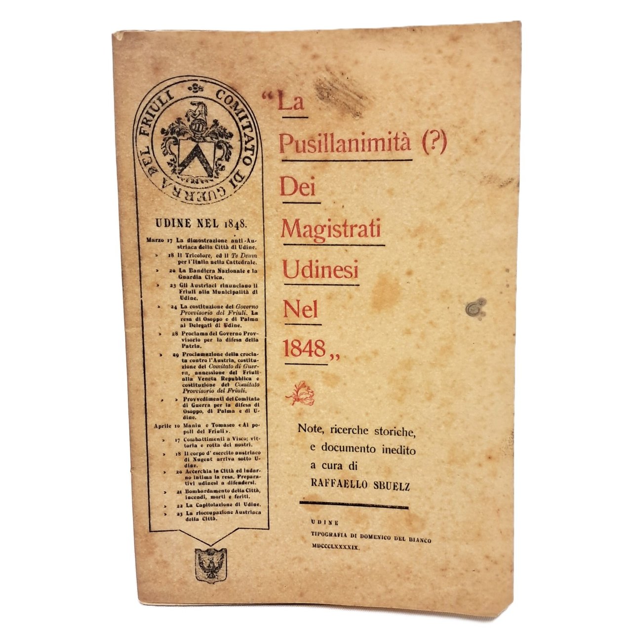 La pusillanimità (?) dei magistrati udinesi nel 1848 | Immagine principale