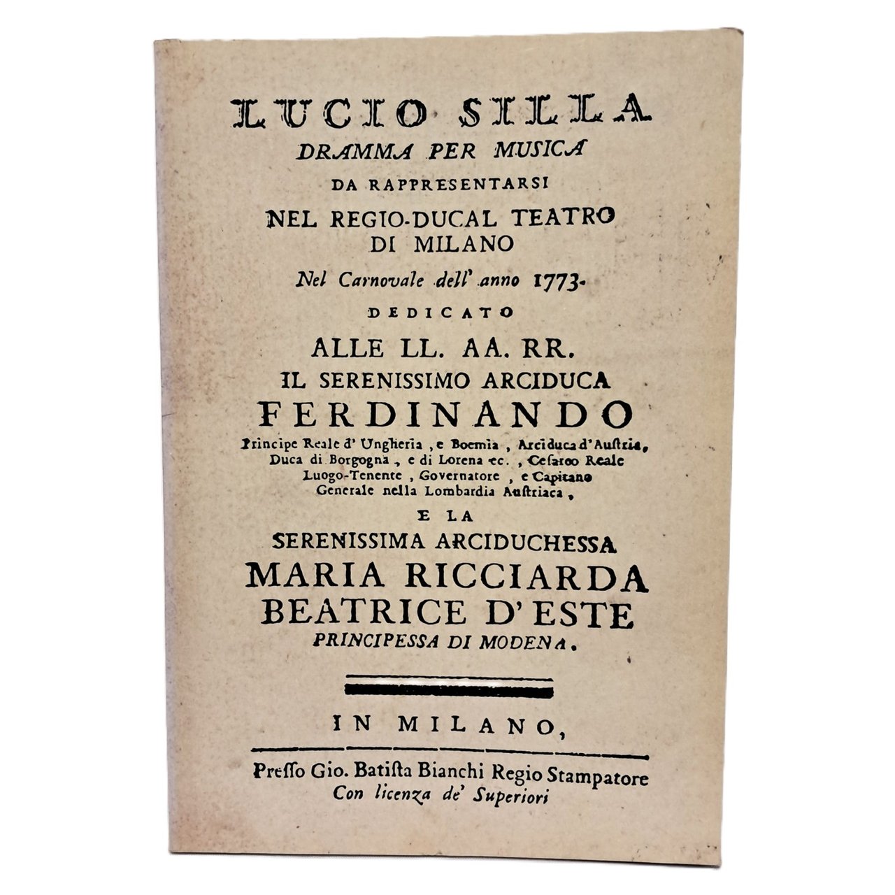 Lucio Silla | Immagine principale