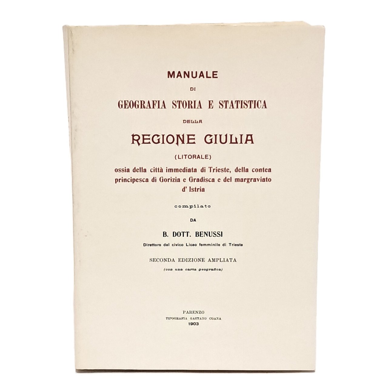 Manuale di geografia storia e statistica della Regione Giulia (litorale)