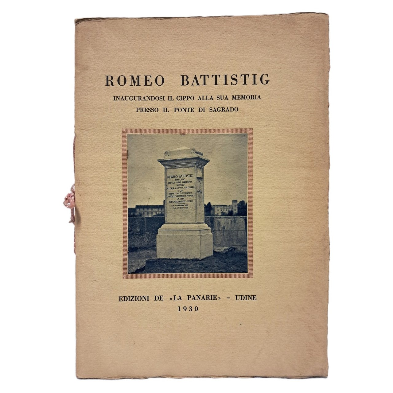 Romeo Battistig inaugurandosi il cippo alla sua memoria | Immagine principale