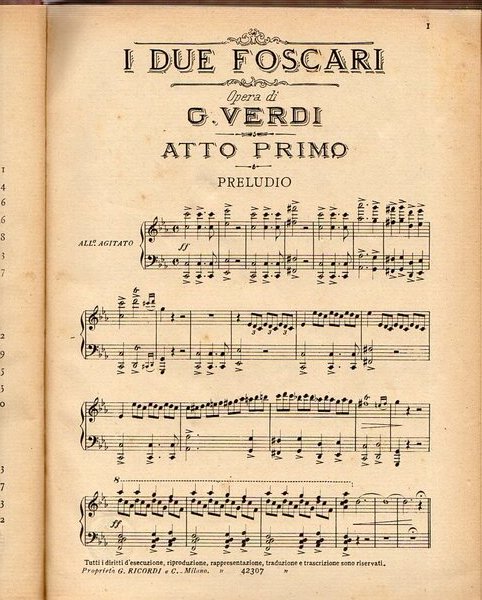 I DUE FOSCARI - Canto e piano