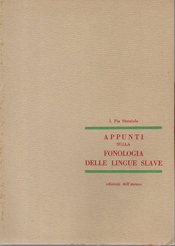 Appunti sulla fonologia delle lingue slave