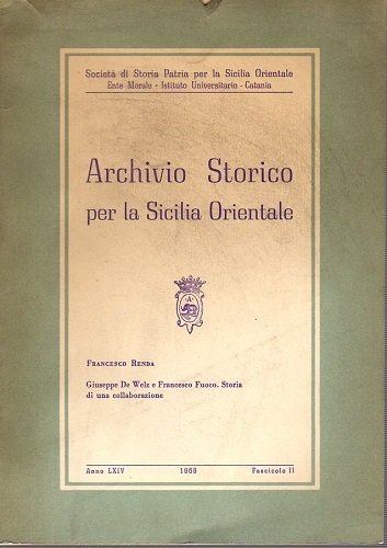 Archivio storico per la Sicilia Orientale anno LXIV fascicolo II