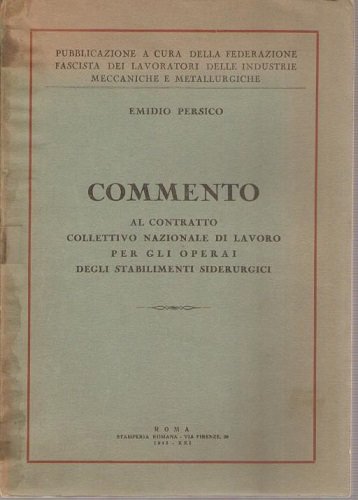 Commento al contratto collettivo nazionale di lavoro per gli operai …