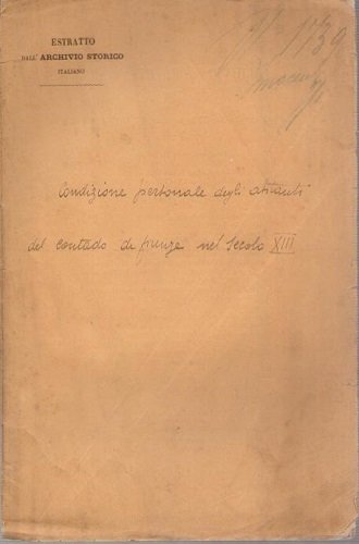 Condizione personale degli abitanti del contadodi Firenze nel secolo XIII
