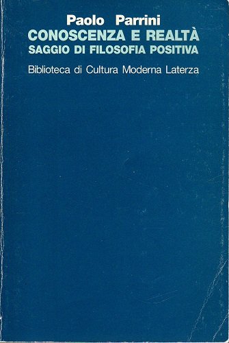Conoscenza e realtà saggio di filosofia positiva