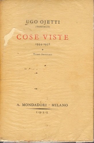 Cose viste 1934 - 1938 tomo settimo | Immagine principale