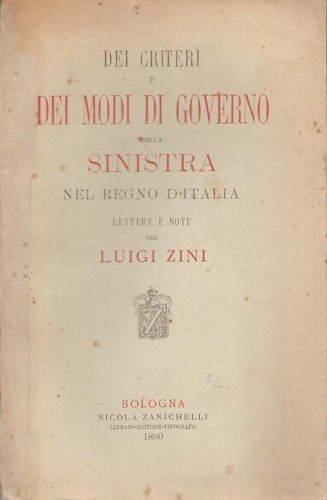 Dei criteri e dei modi di governo della sinistra nel …