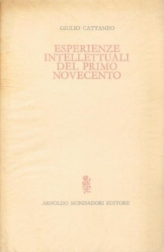 Esperienze intellettuali del primo novecento