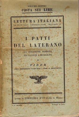 I PATTI DEL LATERANO. La questione romana da Cavour a …