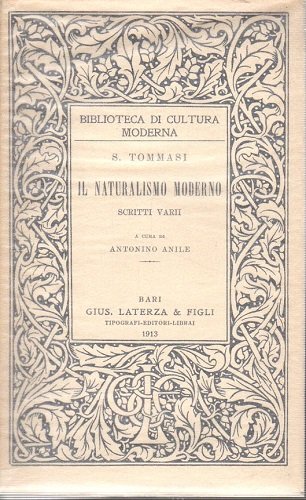 Il naturalismo moderno scritti vari