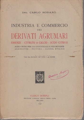 Industria e commercio dei derivati agrumari essenze citrato di calcio … | Immagine principale