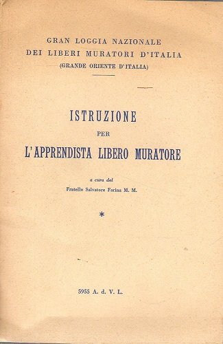 Istruzione per l'apprendista libero muratore