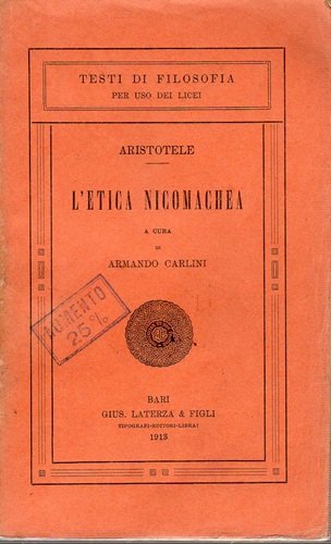 L'etica nicomachea a cura di Armando Carlini | Immagine Gallery 3