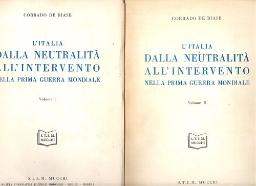 L'Italia dalla neutralità all'intervento nella prima guerra mondiale