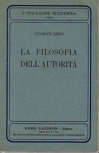 La filosofia dell'autorità