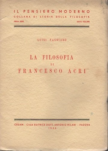 La filosofia di Francesco Acri