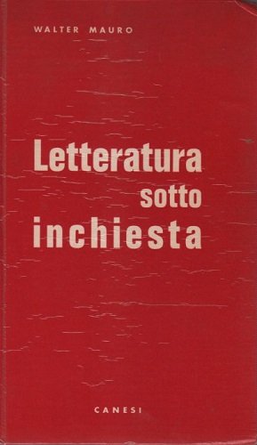 LETTERATURA SOTTO INCHIESTA