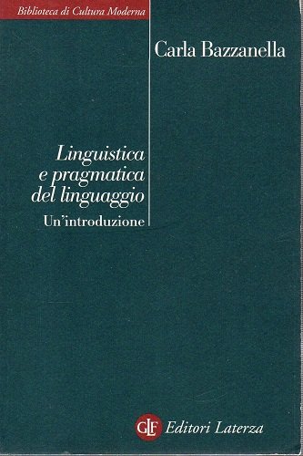 Linguistica e pragmatica del linguaggio un introduzione