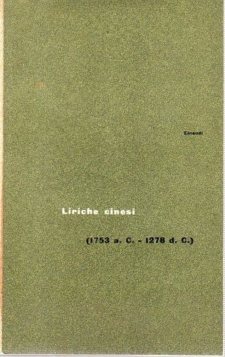 Liriche cinesi 1753 a . C. - 1278 d . …