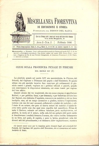 Miscellanea fiorentina di erudizione e storia publicata da Iodico del …