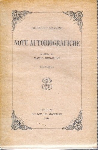 Note autobiografiche a cura di Mario Menghini