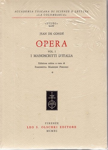 Opera Vol 1* e 1** i manoscritti d'Italia