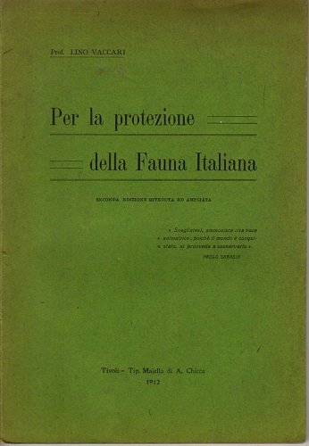 Per la protezione della fauna italiana