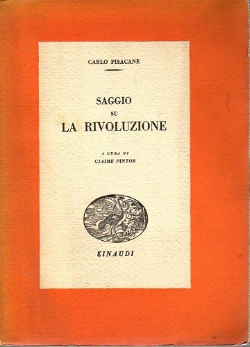 Saggio su la rivoluzione a cura di di G Pintor