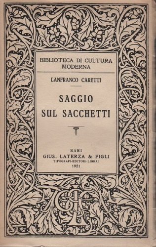 SAGGIO SUL SACCHETTI