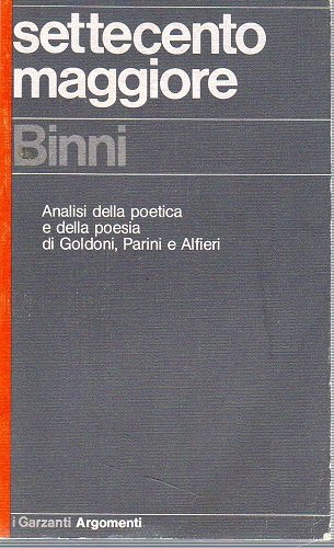 Settecento maggiore.Analisi della poetica e della poesia di Goldoni Parini …