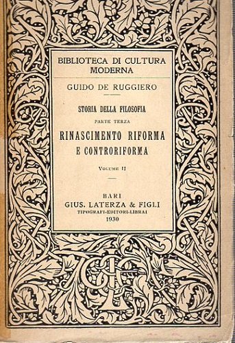 Storia della filosofia rinascimento riforma e controriforma