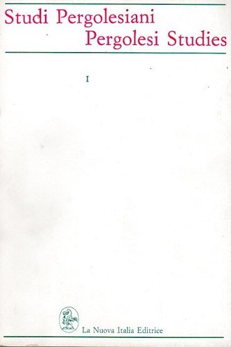 STUDI PERGOLESIANI 1 - Atti convegno di Jesi, novembre 1983