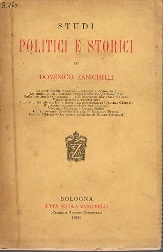 Studi politici e storici di Domenico Zanighelli
