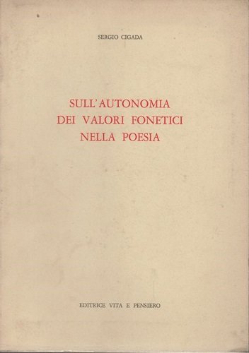 Sull'autonomia dei valori fonetici nella poesia