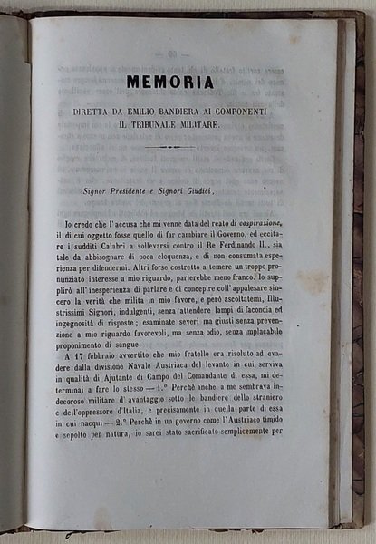 I Fratelli Bandiera o i massacri cosentini del 1844. Racconto …