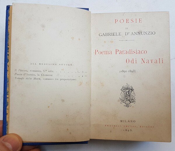 Poema paradisiaco. Odi navali (1891 - 1893).