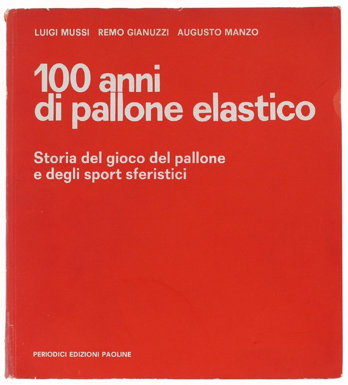 100 ANNI DI PALLONE ELASTICO. Storia del gioco del pallone …