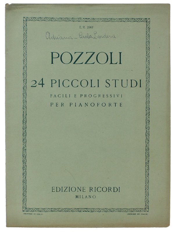 24 PICCOLI STUDI facili e progressivi per pianoforte.
