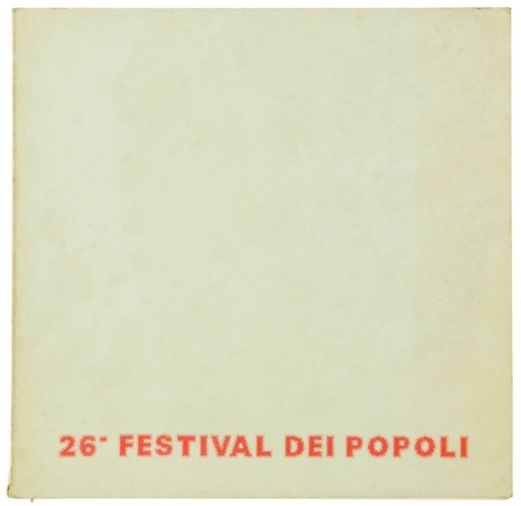 26° FESTIVAL DEI POPOLI. Firenze, 29 novembre - 7 dicembre …