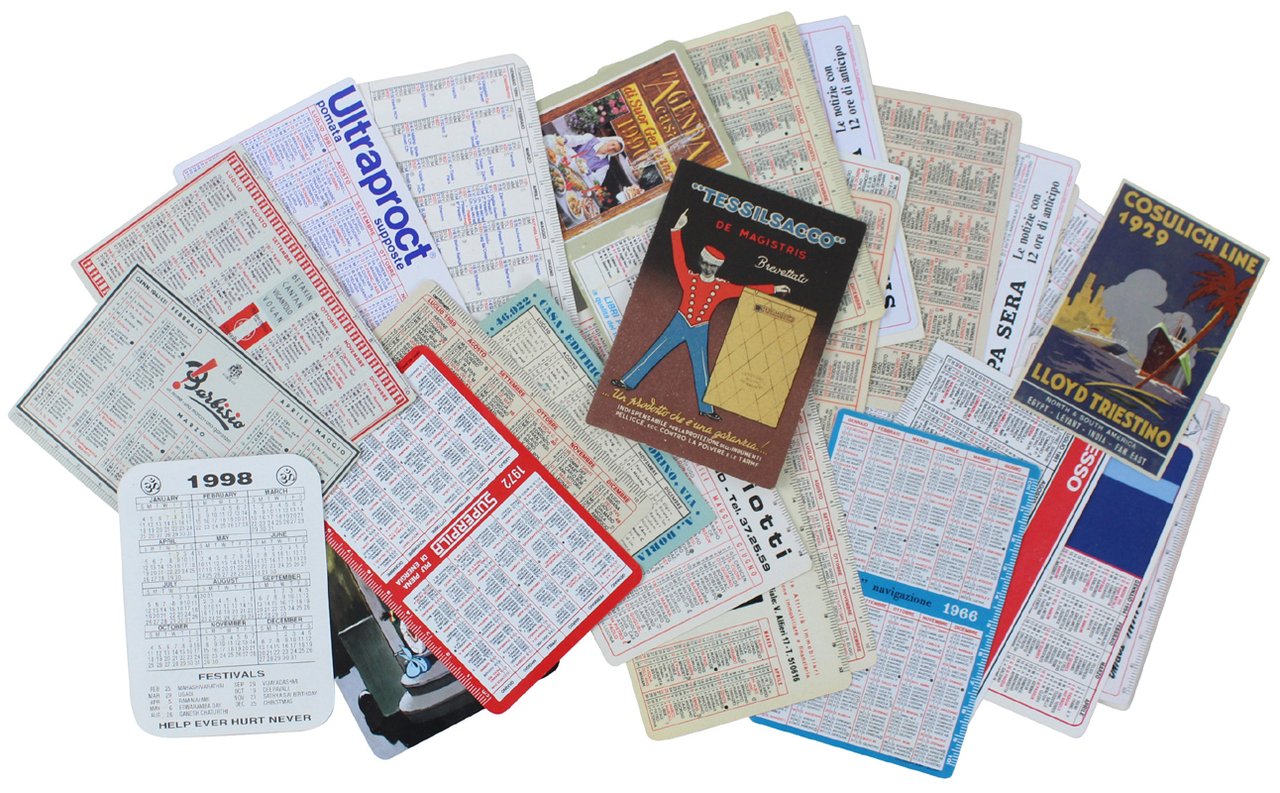 30 CALENDARIETTI TASCABILI 1950-1998+ UNO DEL 1929
