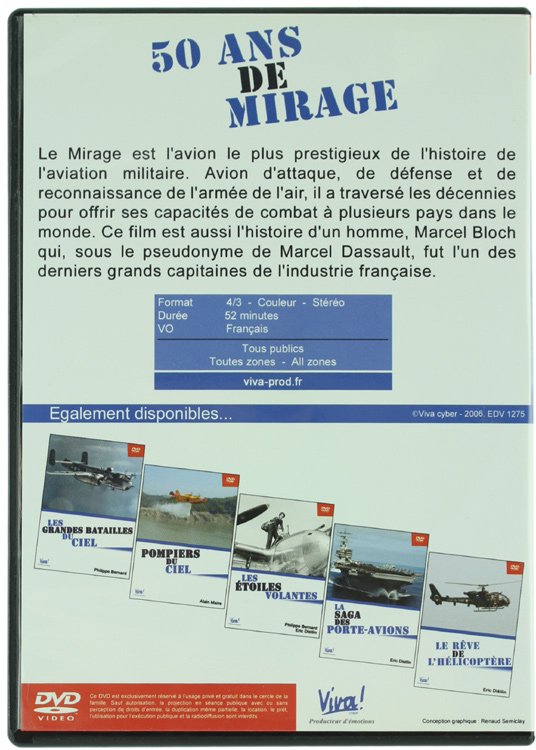 50 ANS DE MIRAGE - DVD Video